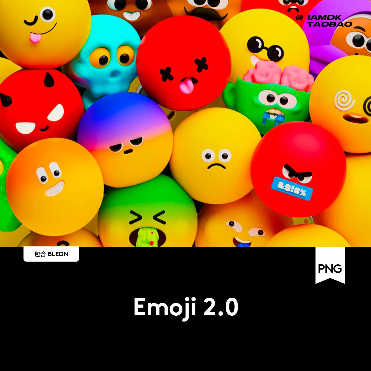 220+款卡通趣味Emoji全套3D表情包插图Fig/Blend/Png格式图标素材