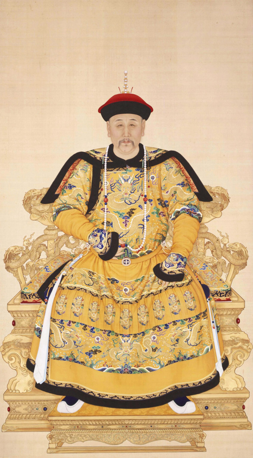 清世宗雍正 胤禛 清代帝王 清朝皇帝画像 复古古人物肖像画