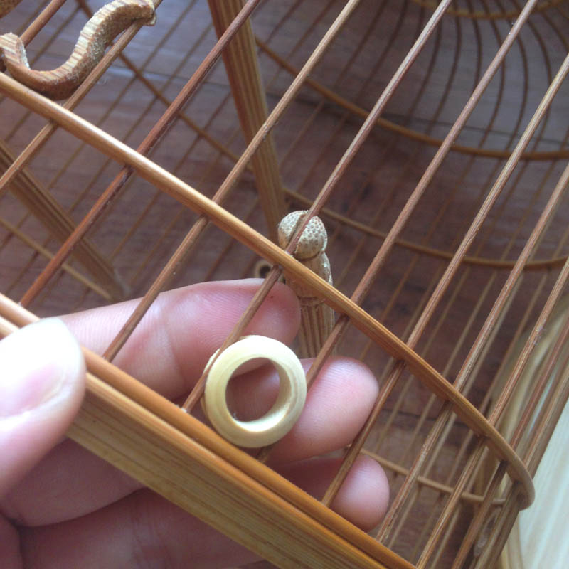 黄杨木材质1.2圆型扣眼绣眼相思鸟笼配件立片派儿特热卖