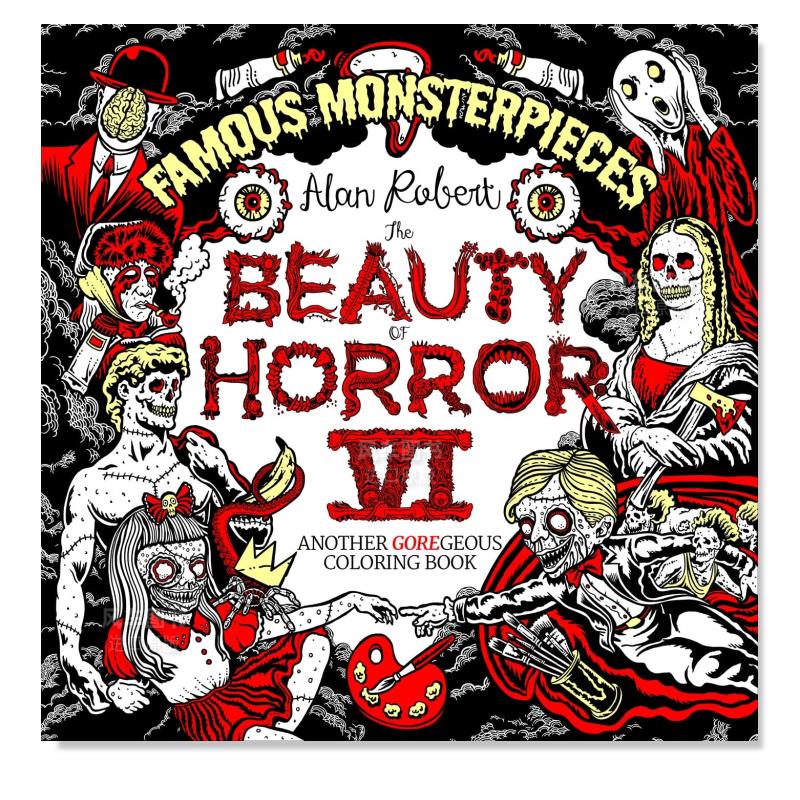 【预 售】【恐怖之美】6：名画搞怪 涂色书英文手工制作【The Beauty of Horror】6: Famous Monsterpieces Coloring Book大平装Al