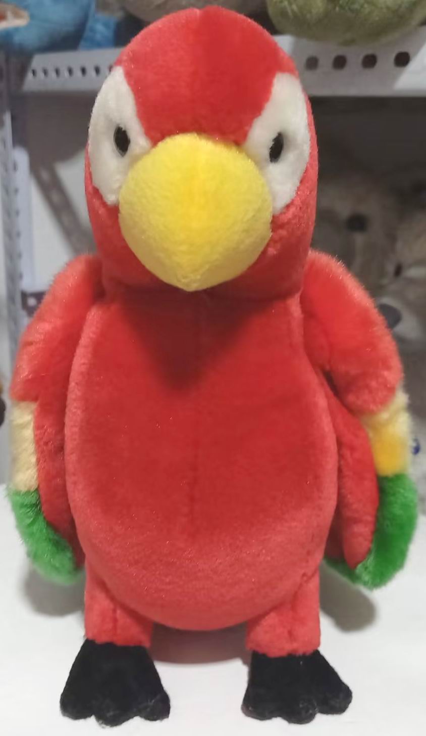 （定做）仿真红绿金刚鹦鹉macaw毛绒玩具公仔