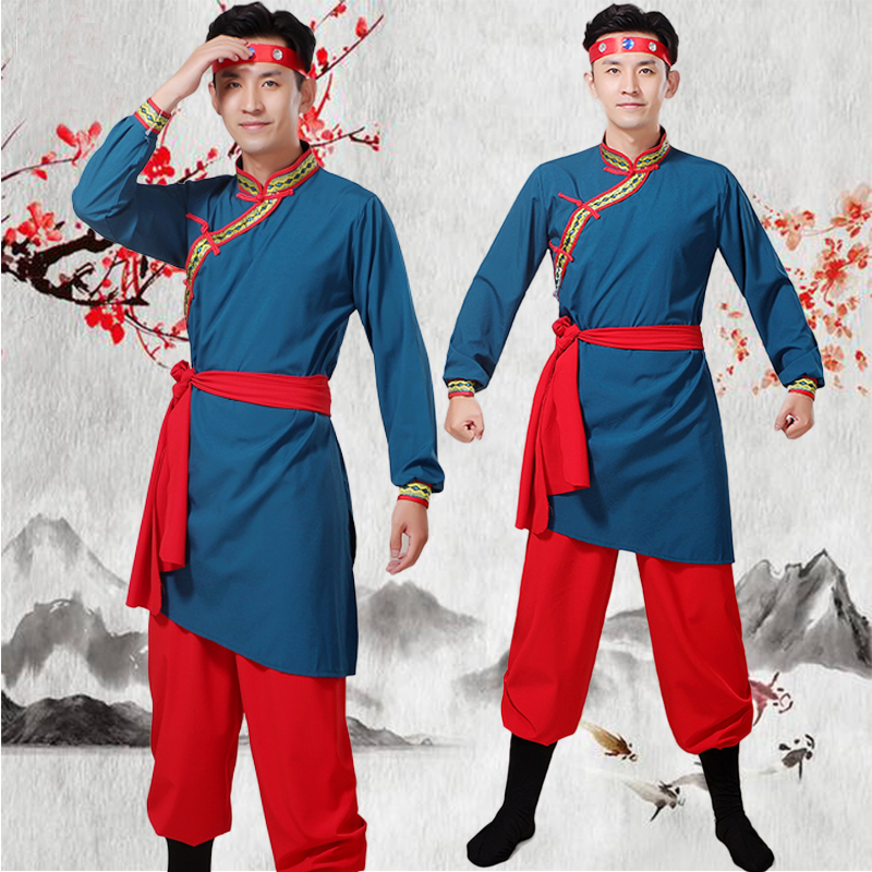蒙族舞蹈蒙古舞服装男表演艺考蒙古舞蹈演出服装练功服民族蒙族舞