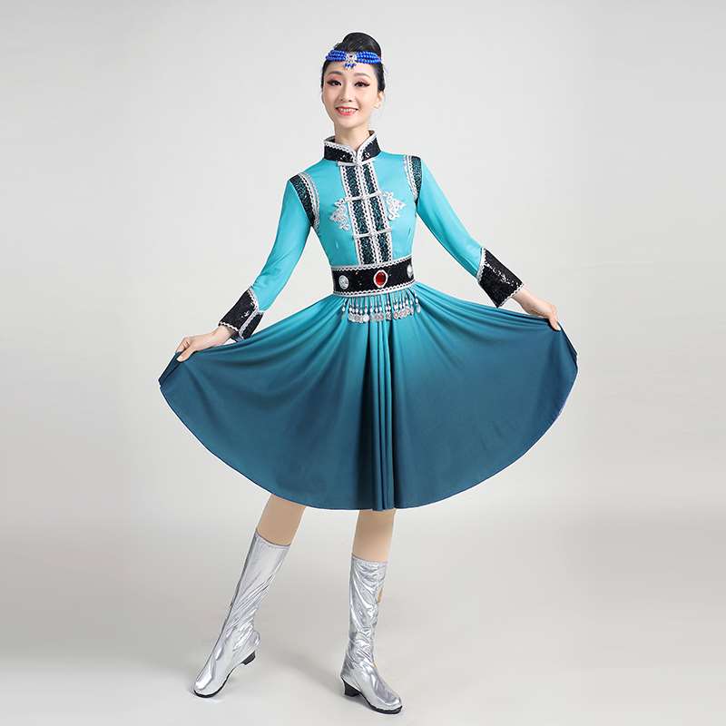 正品蒙古舞蹈服装演出服女艺考民族风服装蒙族服饰成人广场舞表演