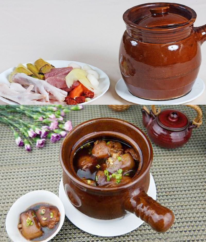 传统陶土单柄煨汤瓦罐养生立汤煲砂锅明火老式炖肉煮粥小瓦罐商用