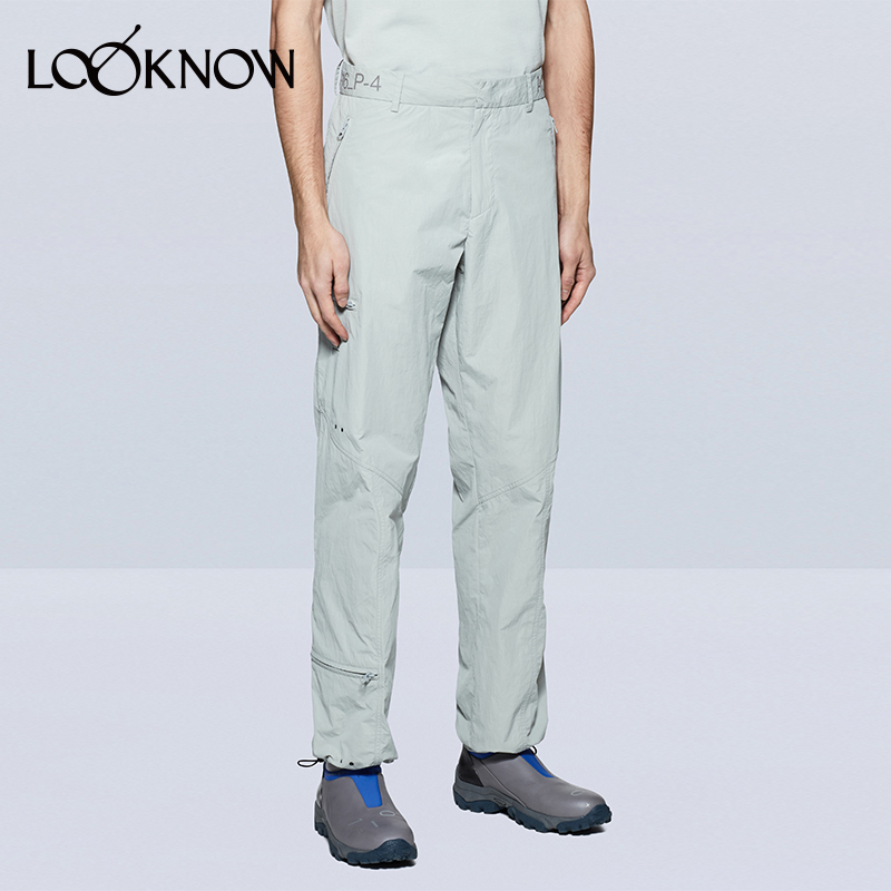 A-COLD-WALL设计师品牌LOOKNOW设计感浅时尚灰色尼龙长裤女士