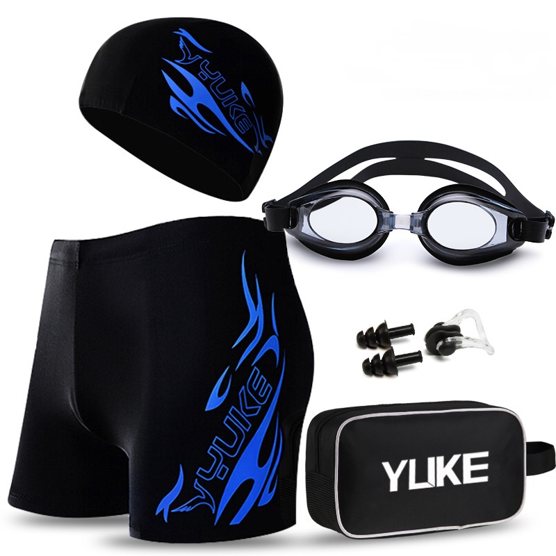 Men's Swimming Set Swim Trunks Glasses Cap Swimwear 泳衣套装