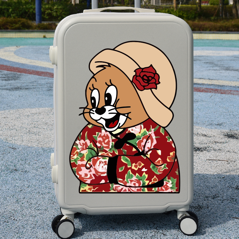 东北风猫和老鼠车卡通汤姆行李箱贴纸防水旅行箱拉杆箱装饰贴画