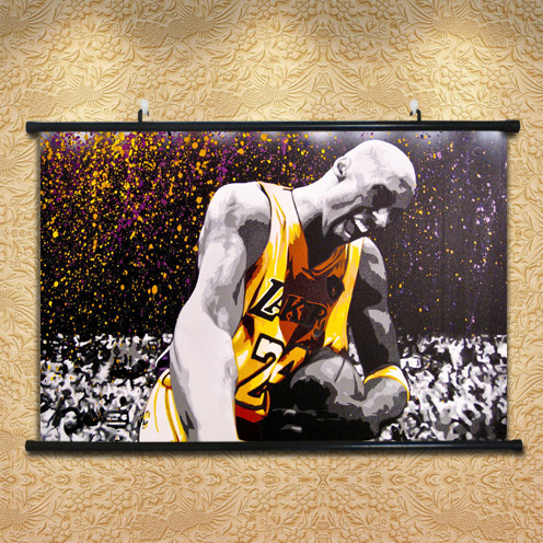 科比贴画篮球巨星艺术画像体育生励志海报学生房间装饰画偶像壁画