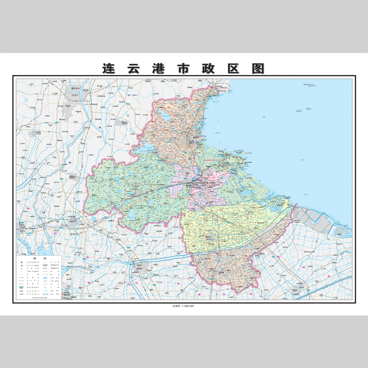 连云港市地图电子版设计素材文件