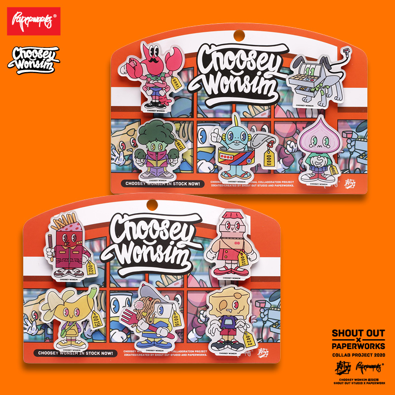 PAPERWORKS原创设计CW超市幻想系列卡通可爱图案装饰贴冰箱磁贴