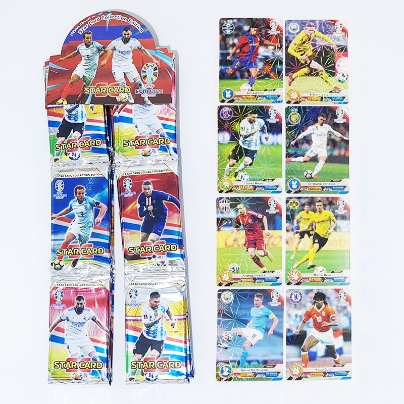 足球球星卡世界杯欧洲联赛周边明星卡片英语卡牌288张镭射卡纸牌