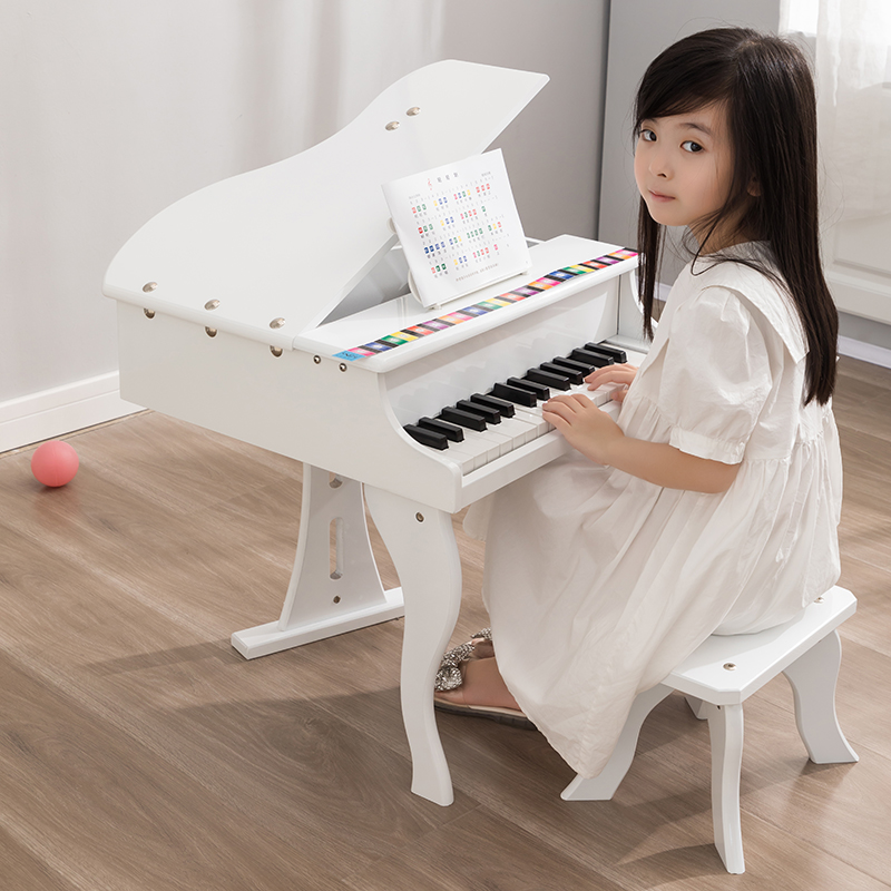 宝宝音乐启蒙玩具儿童钢琴木质机械30键家用小型乐器女孩生日礼物