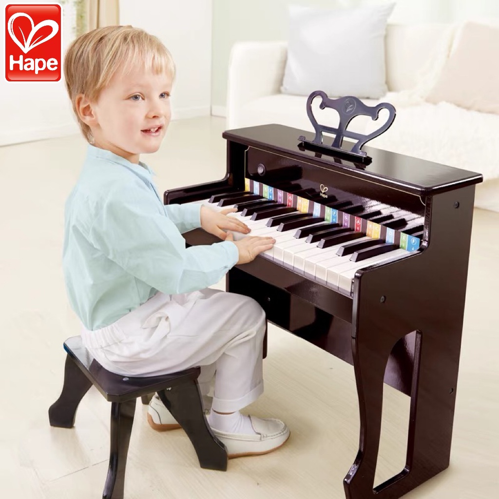 Hape30键轻奢木质电钢琴儿童早教益智音乐玩具电子琴男女孩2岁+