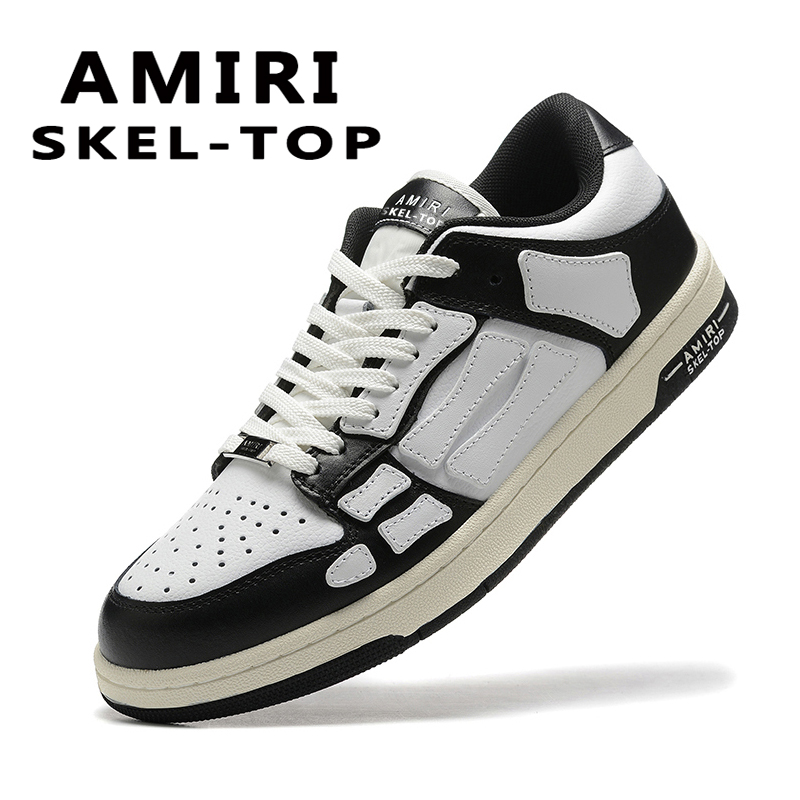 AMIRI SKEL-TOP骨头鞋纯原工艺黑白熊猫鞋AJ1空军一号DUNK板鞋男