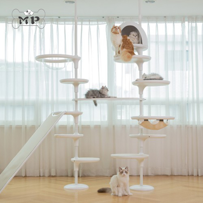 部分现货~韩国正品宠物猫咪简约白色耐刮环保跳板吊床猫爬架
