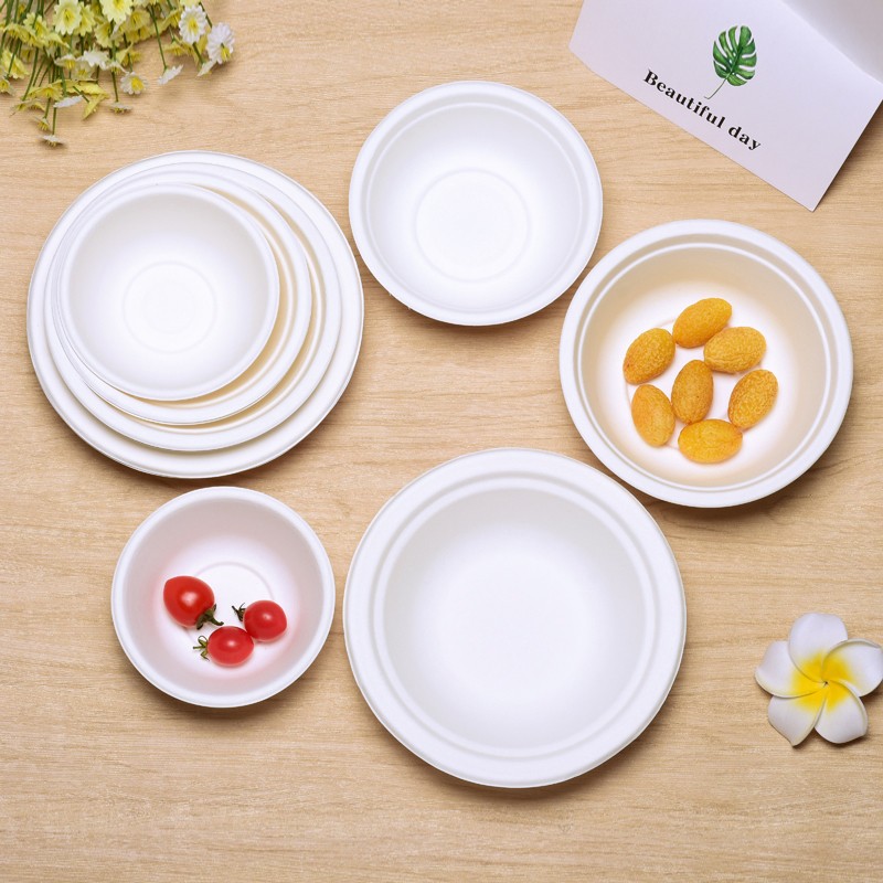 一次性碗卫生碗便当盒纸碗加厚家用饭碗幼儿园手工绘画碗圆形餐具