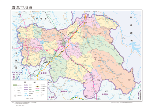 吉林市舒兰市地图水系河流湖泊交通行政区划旅游铁路地形卫星流域