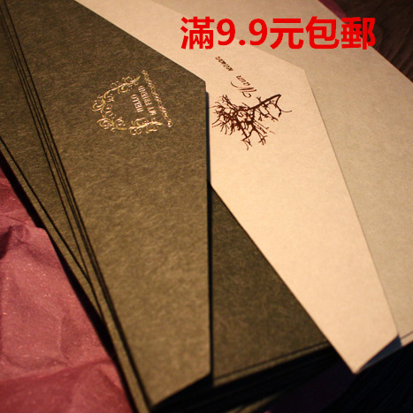 Otaku-复古彩色烫金西式商务信封 邀请函装饰信封 满10包邮