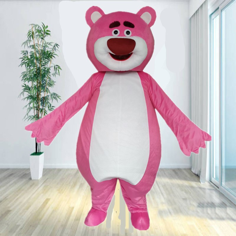 草莓熊卡通人偶服装巴斯光年人穿网红熊玩偶服动漫人物头套粉红熊