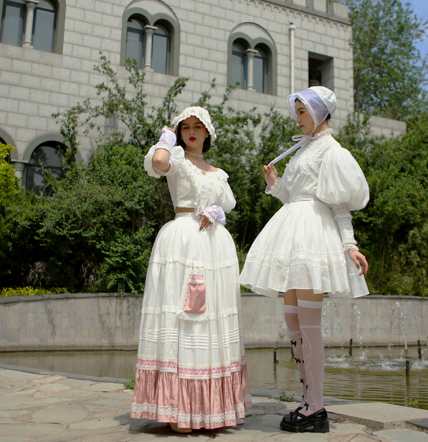【Lace Garden】高定+冷夏+系列维多利亚东欧风格大摆古董半身裙