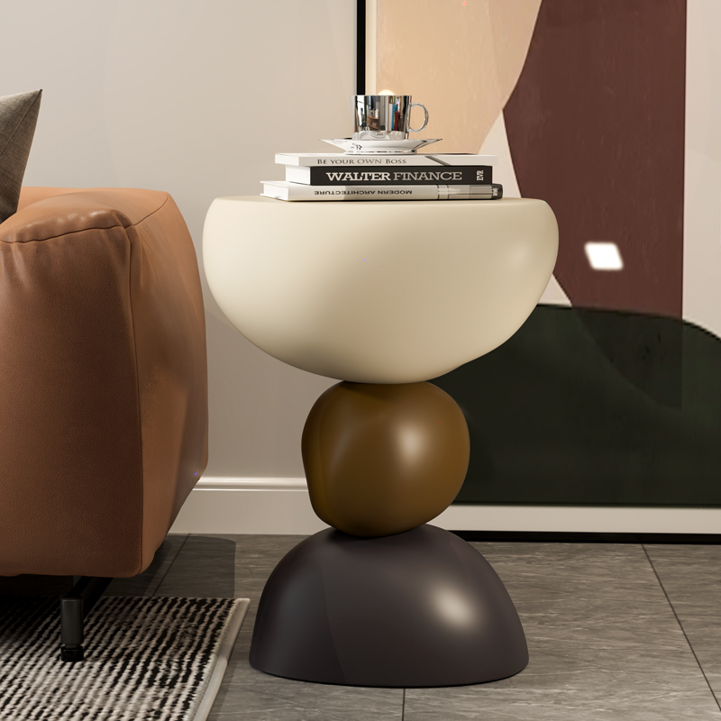 设计师边几创意轻奢高级感奶油风客厅床头沙发角几现代小茶几桌子