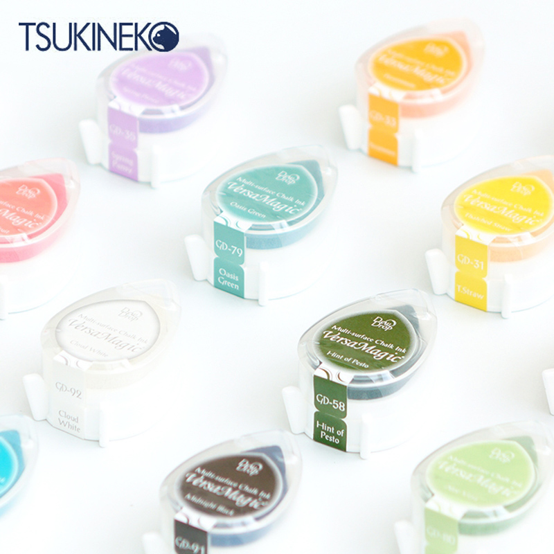 月猫橡皮章日本Tsukineko进口水滴多用纸用印台水滴艺术印泥