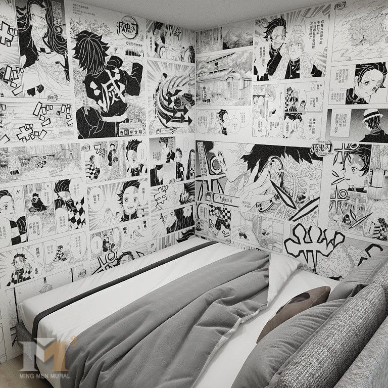 名侦探柯南漫画房间黑白宿舍二次元卧室日系壁纸墙贴动漫海报贴纸