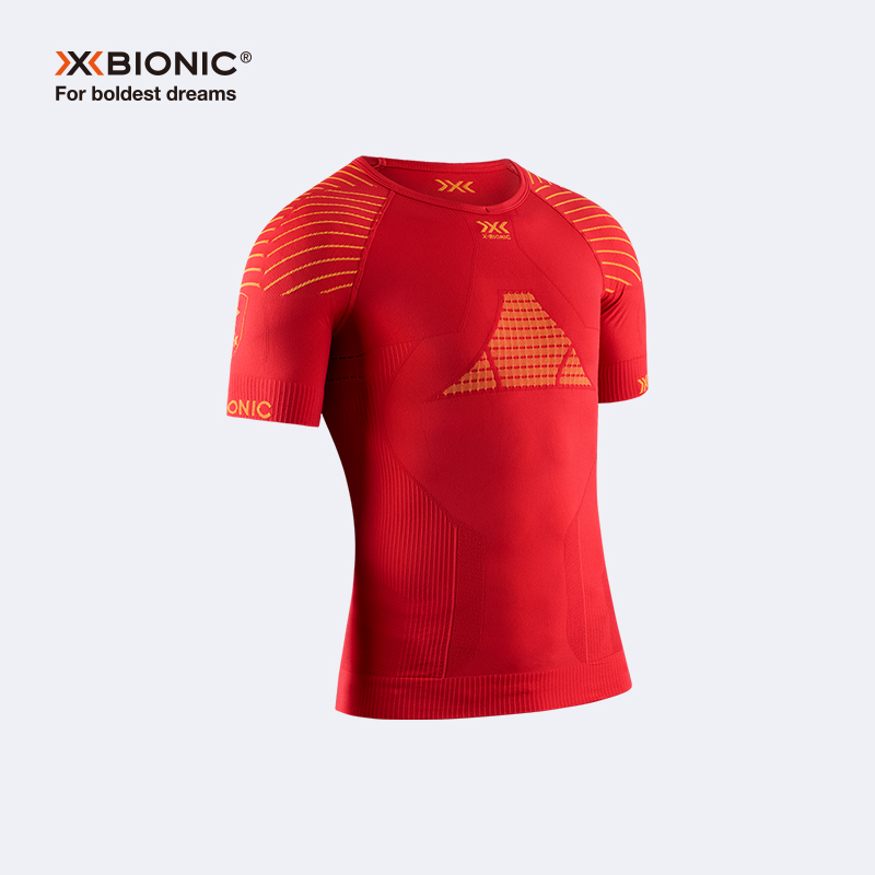 X-BIONIC 优能4.0爱国款男士运动短袖上衣 跑步压缩衣RTPAS23M