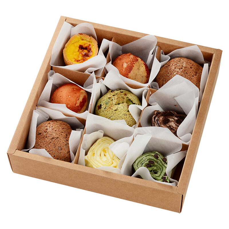 新年中式糕点包装盒蛋黄酥月饼曲奇饼干桃花酥年糕牛卡九宫格礼盒