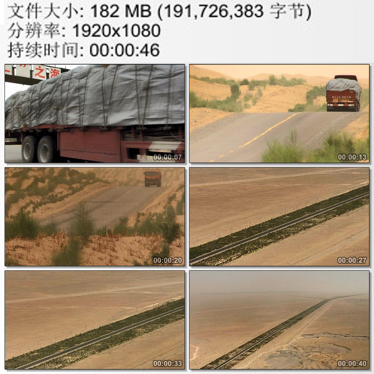 新中国新疆交通公路建设 西北公路上的货车运输新疆 高清视频素材