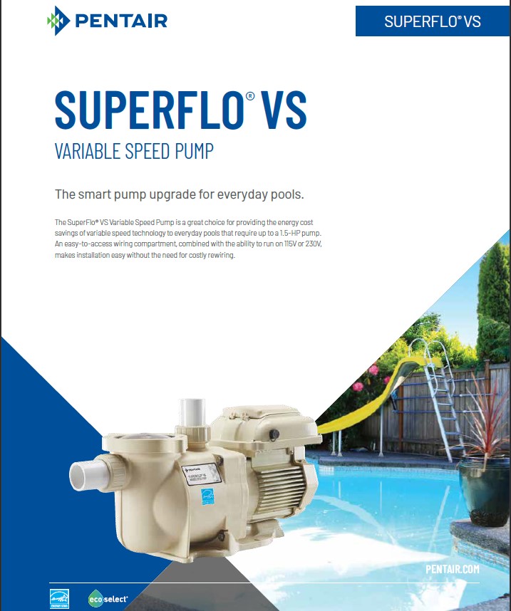美国pentair滨特尔SuperFlo VS变速泳池SPA浴池超静音 1.5 hp水泵