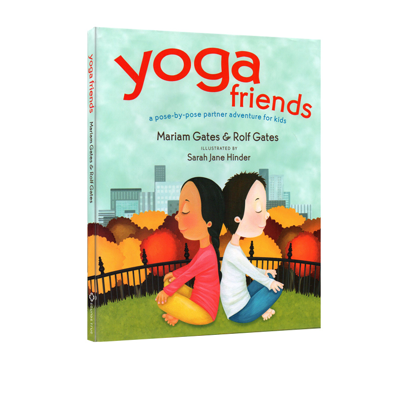 英文原版 Yoga Friends 儿童英语启蒙认知精装绘本 锻炼身体协调能力和注意力 指导孩子瑜伽动作 亲子互动练习