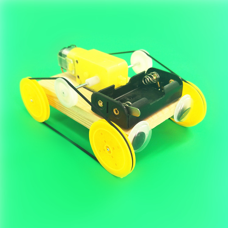 diy科技小制作四驱车可越障碍儿童自制手工拼装模型材料发明电动