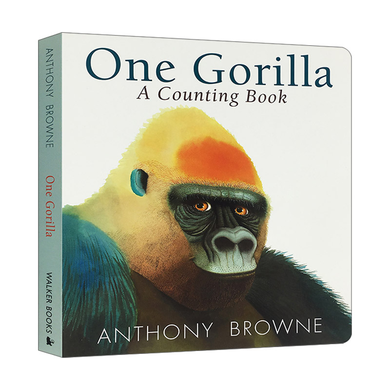 英文原版 One Gorilla 一只大猩猩 纸板书 数数书 数学绘本 国际安徒生奖插画家安东尼布朗Anthony Browne 英文版 进口英语原版书