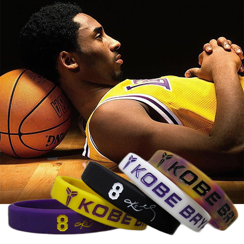科比8号湖人手环NBA篮球运动饰品名宿曼巴纪念版夜光Kobe签名腕带