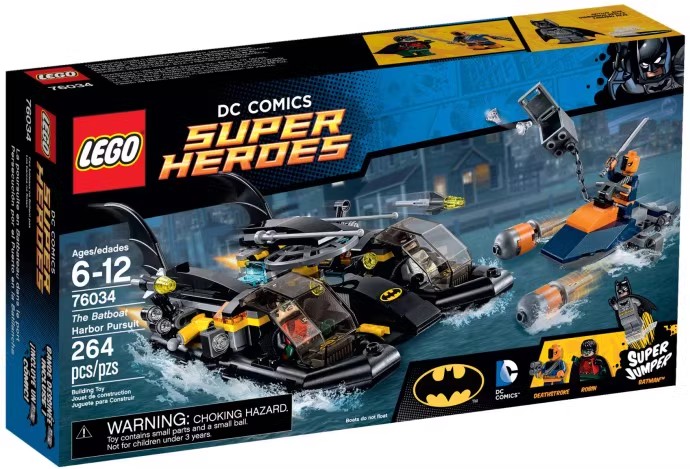 全新正品乐高 LEGO 76034 超级英雄 蝙蝠侠快艇大战丧钟 绝版玩具