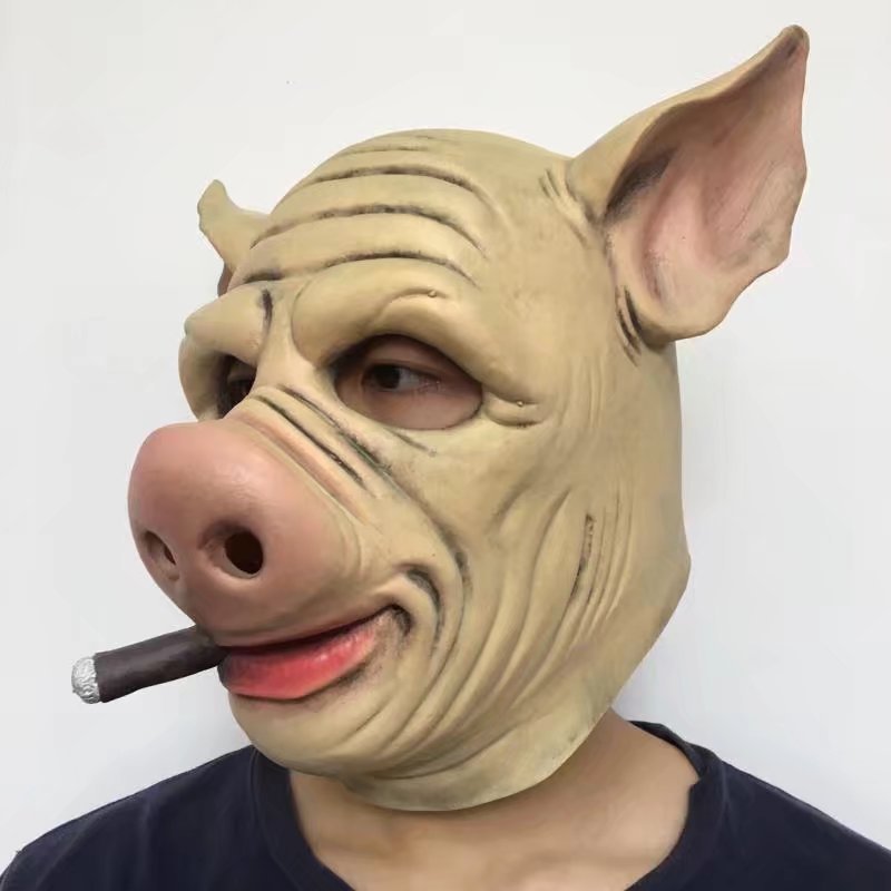 H1Z1大逃杀皮肤血猪头面具雪茄弗兰肯斯温面具抽烟猪八戒面具头套
