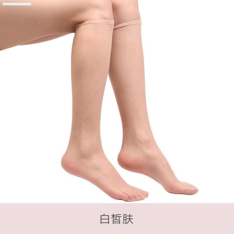 超薄中筒丝袜女春夏脚尖透明隐形性感小腿袜学生半截及膝纯色丝袜