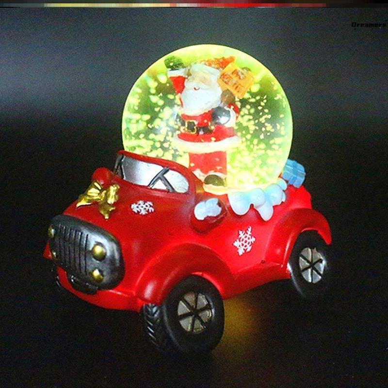 圣。诞节儿童礼物男童平安夜礼品圣诞老人汽车水晶球妆面装饰品摆