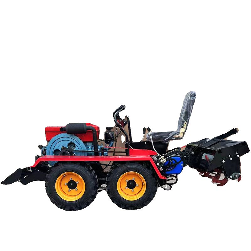 新款小四轮微耕机农用四驱旋耕机开沟柴油耕地机家用犁地机拖拉机
