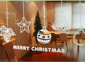 圣诞DIY墙贴耶诞装饰 Merry Christmas 圣诞礼物橱窗玻璃气氛贴纸