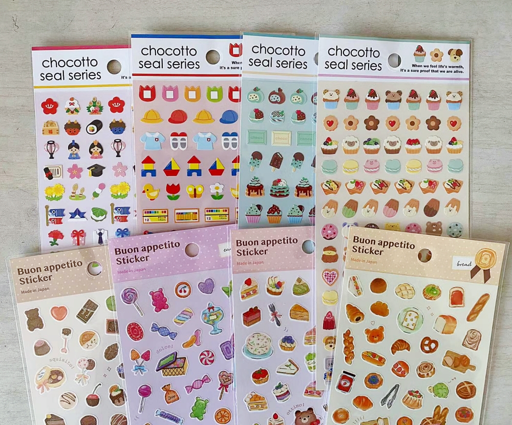 蘑菇屯 日本进口 gaia美食素材贴纸 手帐拼贴装饰 甜点面包糖果