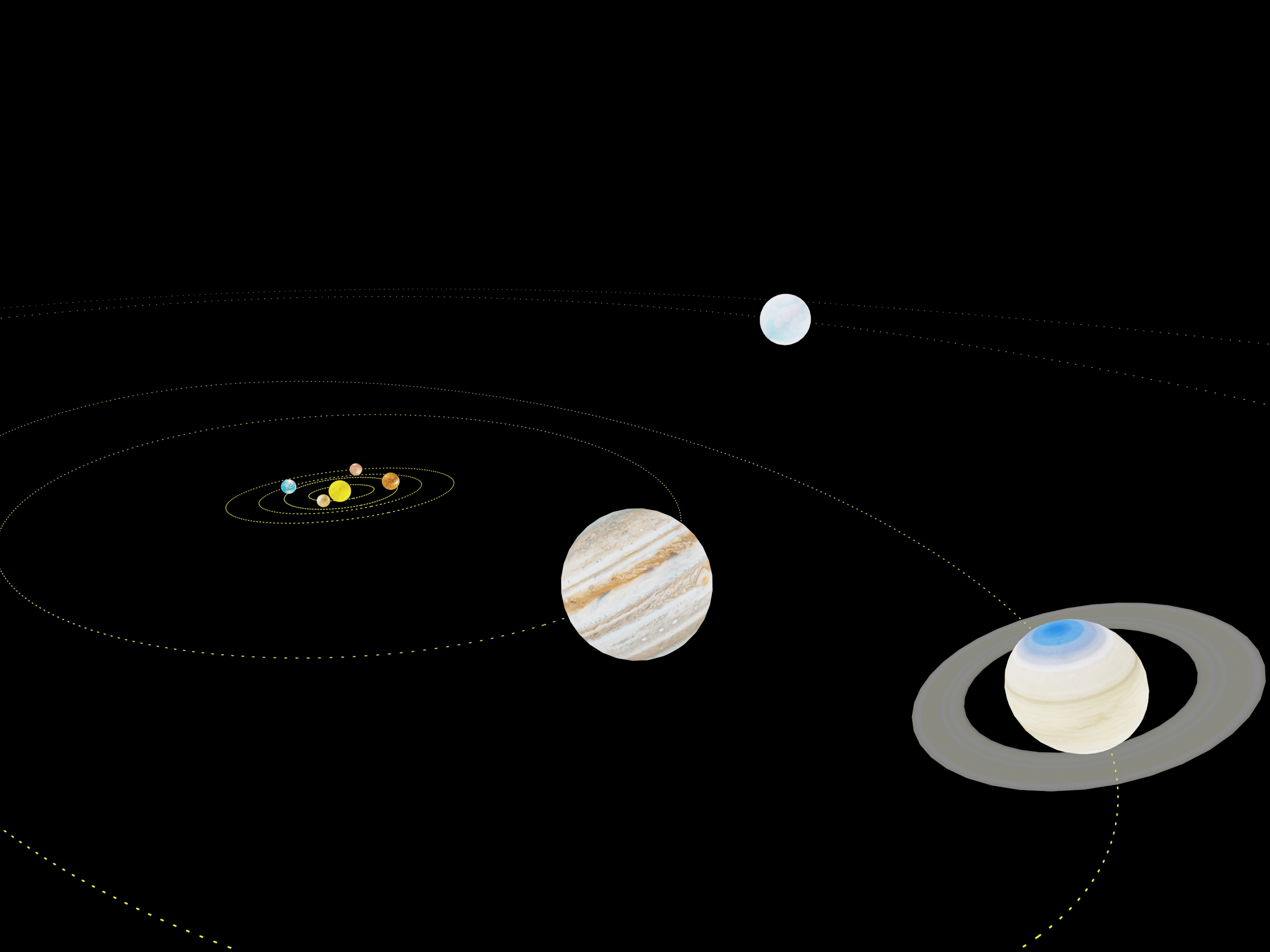 非实物/不发快递/太阳系星球运行3dsmax动画模型/行星3d动画素材