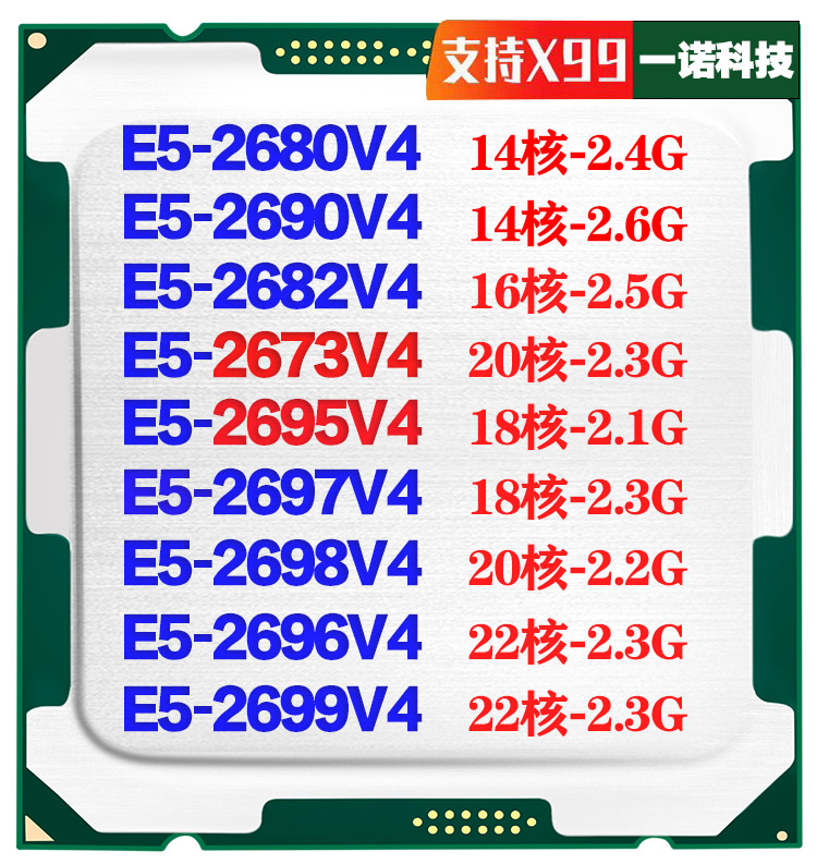Intel E5-2680 2682 2686 2673 2695 2696 2698 2699 V3 V4 CPU