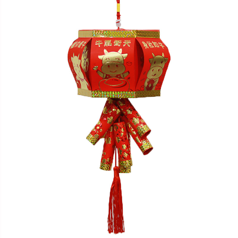 新年红包装饰灯笼春节幼儿园亲子diy手工利是封鞭炮灯