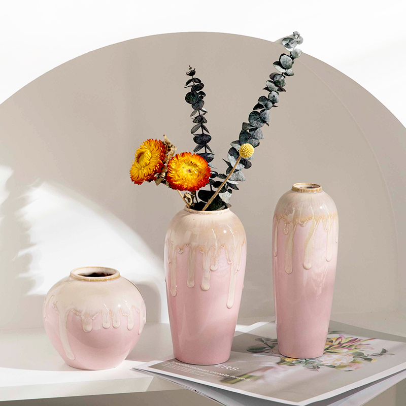 陶瓷花瓶北欧风格创意轻奢艺术品卧室水养桌面文艺插花仿真花装饰