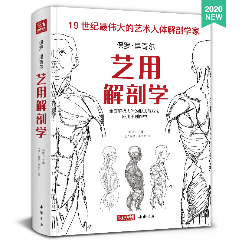 经典全集2020新书 艺用解剖学保罗里奇尔素描人体结构图谱绘画临摹教材书籍造型手绘技法教程彩色全身骨骼肌肉运动美术大全杨建飞