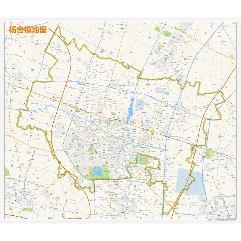 张家港市杨舍镇地图 2022路线定制区县城市交通区域划分贴图