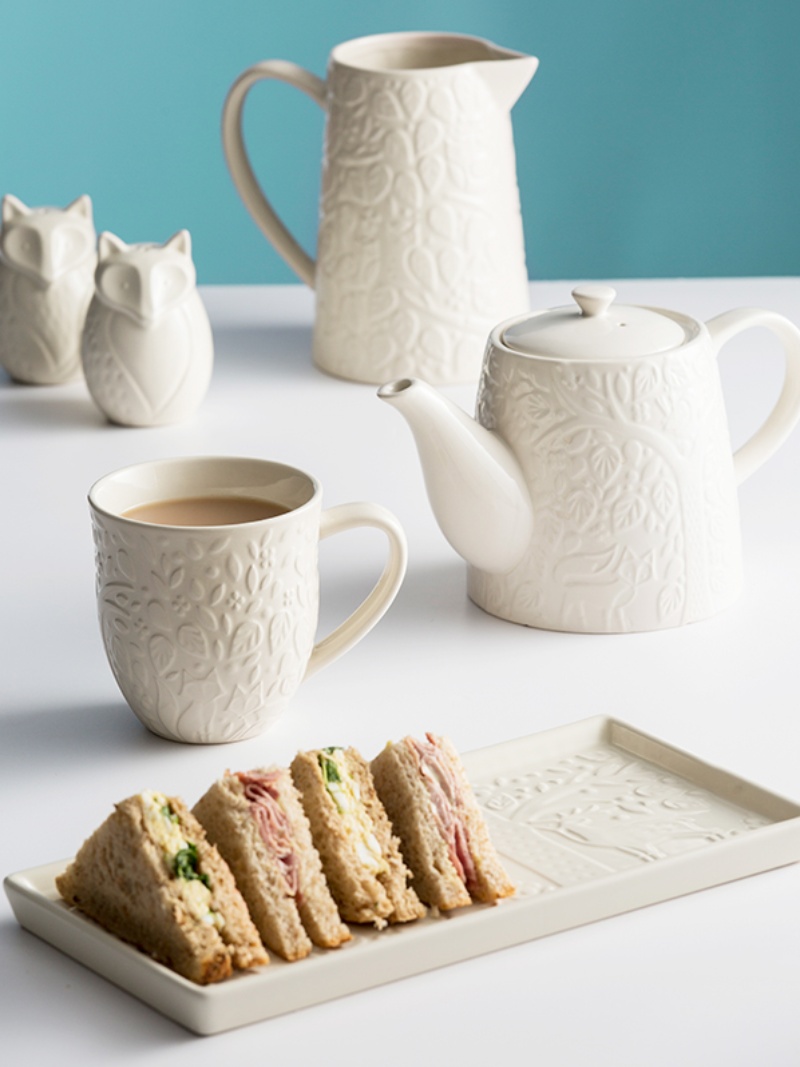 英国Mason Cash泡茶壶套装陶瓷咖啡杯家用托盘糖罐英式下午茶茶具