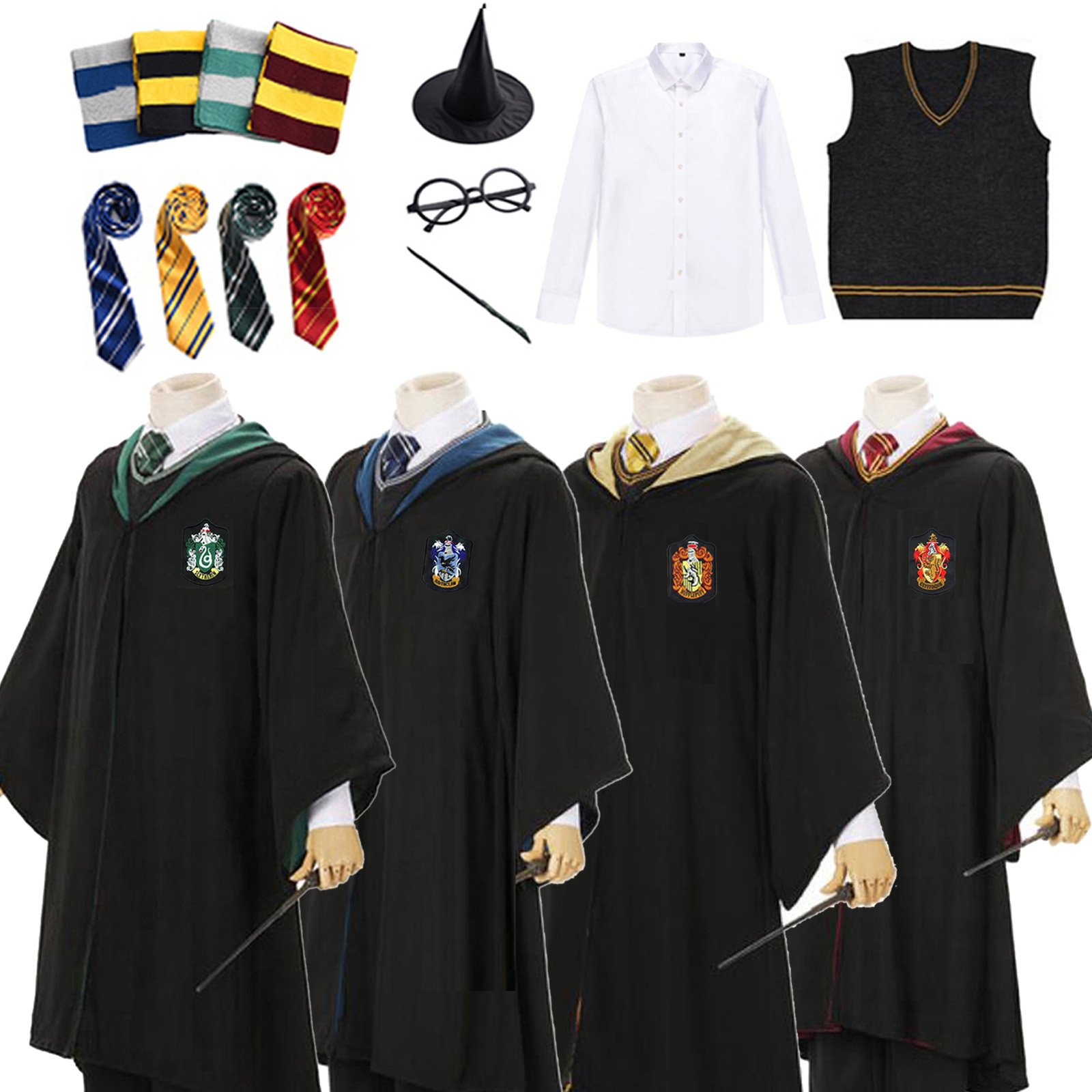 哈利服装衣服魔法袍波特学院服cos服霍格沃茨校服套装巫师袍衣服
